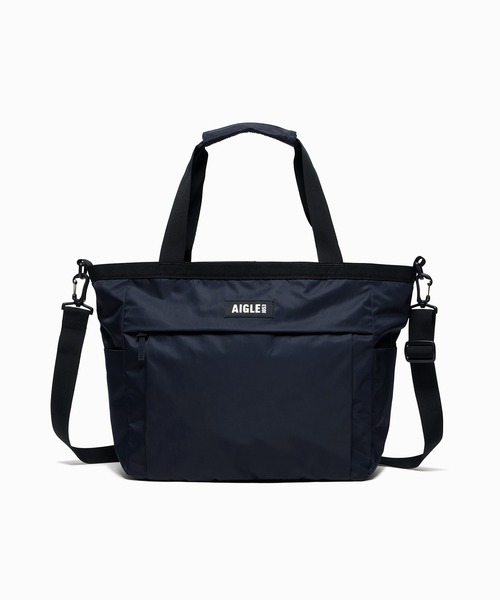 美品！！AIGLE 軽量トートバッグ　軽量　ビジネス兼用可！ 撥水 キルティングバック 2wayトートバッグ ショルダー