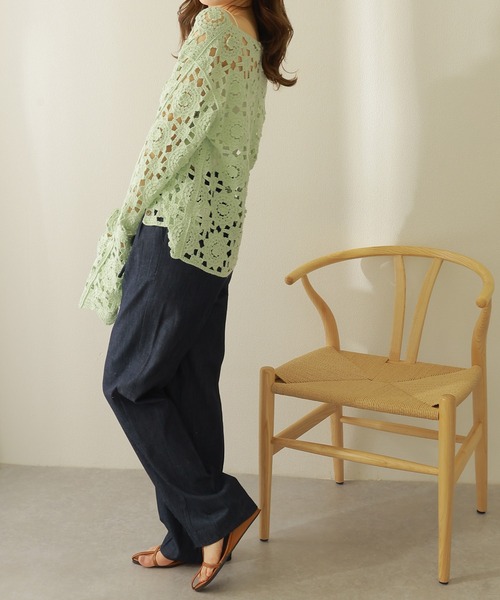 カーディガン crochet knit cardigan /クロシェ かぎ編み 長袖 ニット カーディガン レディース crochet knit cardigan /クロシェ かぎ編み 長袖 ニット