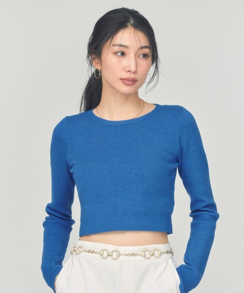 ニット セーター 「ZOZOTOWN限定カラー」SIMPLE SHORT KNIT レディース BLUE×PALANG ニット セーター 「ZOZOTOWN限定カラー」SIMPLE