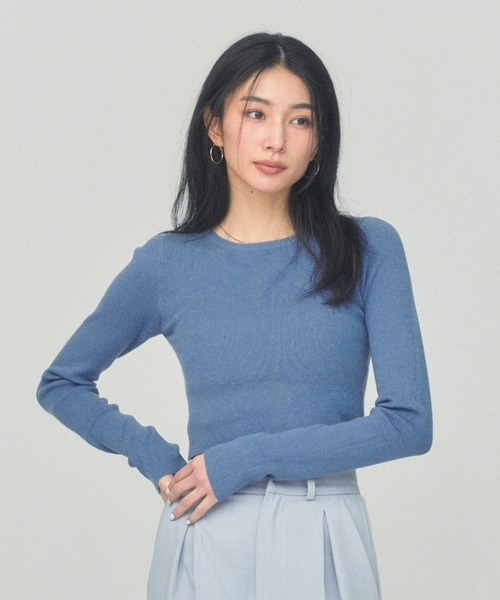 ニット セーター 「ZOZOTOWN限定カラー」SIMPLE SHORT KNIT レディース BLUE×PALANG ニット セーター 「ZOZOTOWN限定カラー」SIMPLE