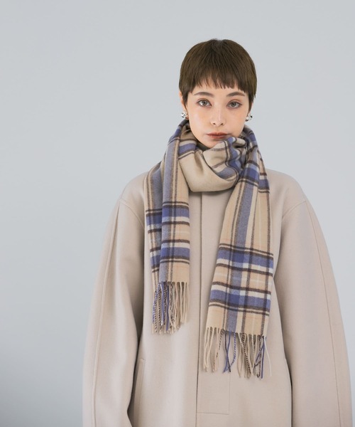 GGロゴマフラー ネイビー/ベージュ ブルーレーベルクレストブリッジ BLUE LABEL CRESTBRIDGE ニット