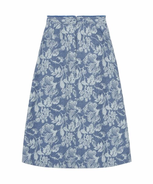 ブルー 花柄 ロングスカート サイズ38 ANAYI ブルー 花柄 ロングスカート サイズ38 ANAYI