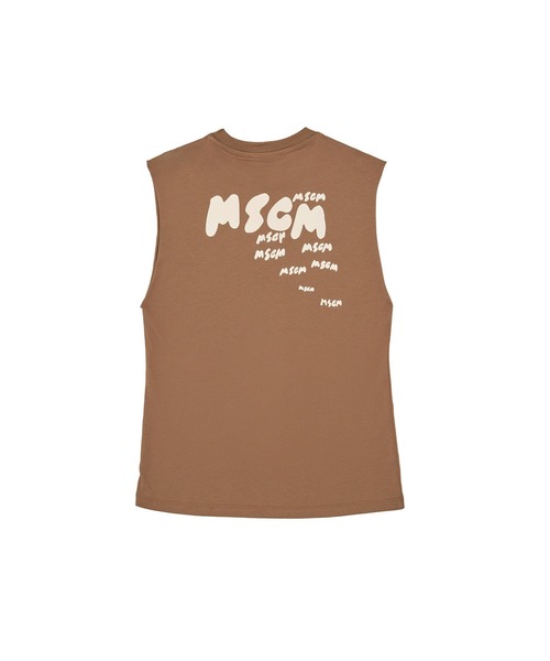 MSGM ノースリーブトップス MSGM KIDS タンクトップ 肌着 MSGMグラフィティロゴ