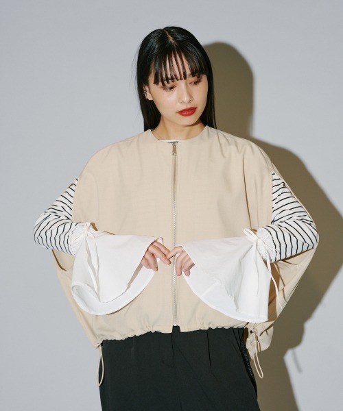 ベスト ジレ サークルドレープジャケット レディース