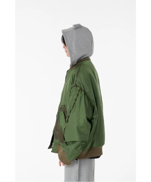 ma1 ma-1 DISCOVERED DEVILS EAR HOODIE DOWN MA-1 メンズ レディースの画像