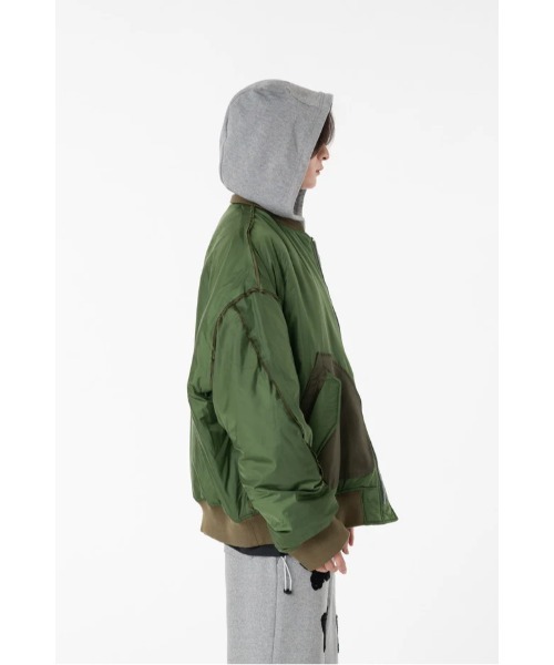 ma1 ma-1 DISCOVERED DEVILS EAR HOODIE DOWN MA-1 メンズ レディースの画像