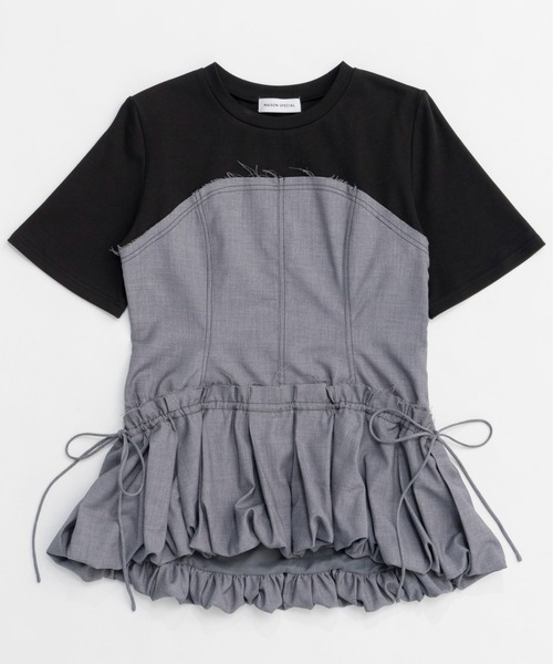 MAISON SPECIAL メゾンスペシャル ドッキングバルーンヘムTシャツ Docking Balloon Hem T-shirt/ドッキングバルーンヘムTシャツ