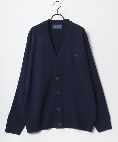 「BEVERLY HILLS POLO CLUB」 ニットカーディガン M ライトグレー レディース_画像2