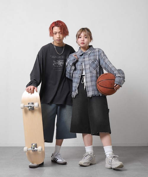ZIP FIVE（ジップ ファイブ） ワイドパンツ ハーフパンツ ジーンズ