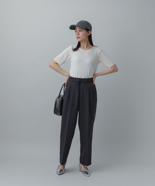 ぽちょ商品 セール】レースシアープルオーバー半袖/MATINEE LINE/327912（T