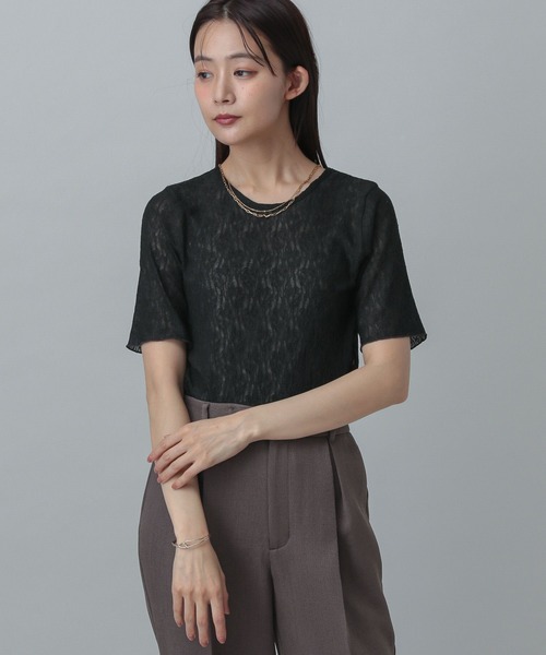 GLOBAL WORK（グローバルワーク） tシャツ レースシアープルオーバー