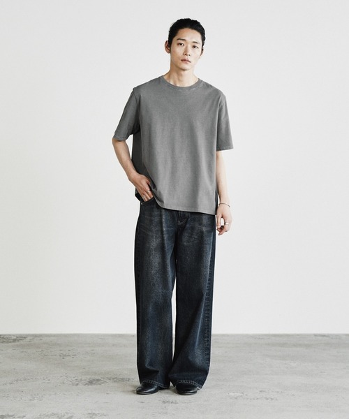 WYM LIDNM tシャツ EXTRA FINE COTTON BASIC TEE -SLIM CROPPED FIT-(V