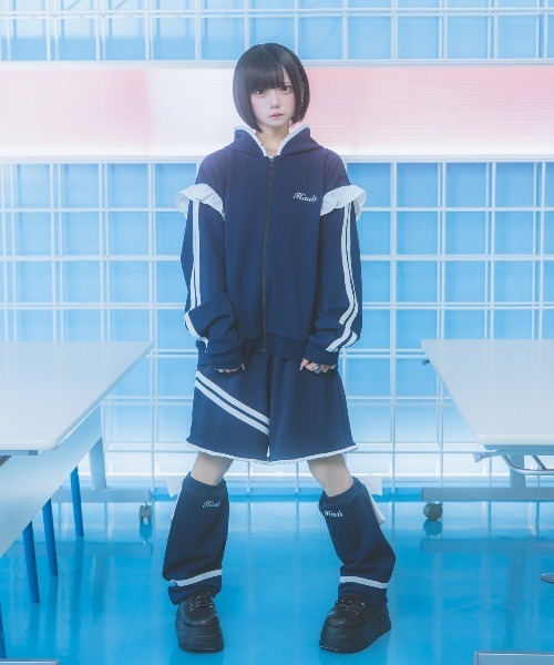 天使界隈フリルジャージ(フード付) ハーフパンツセット　ザ・シルエット 楽天市場】フリルジャケット サブカル ジャージ 3点セット