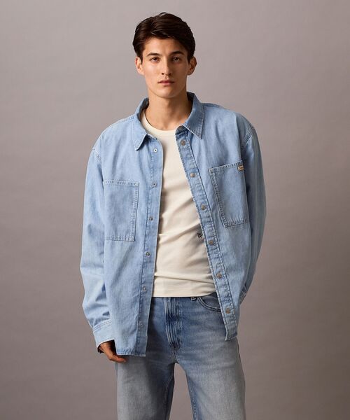 カルバンクラインジーンズ   Jeans シャツ Calvin Klein Jeans (カルバンクラインジーンズ) フロントロゴ