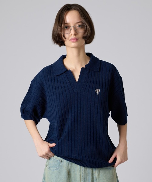 ANEI スキッパーニットポロ セール】スキッパーポロニット（ポロシャツ）｜attiree