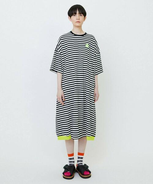 未使用に近い　familiar ボーダーワンピース FRAPBOIS（フラボア） ワンピース ボーダーカットワンピ : ZOZOTOWN
