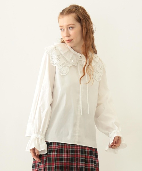 ブラウス シャツ MULTI RUFFLE COLLAR BLOUSE レディース