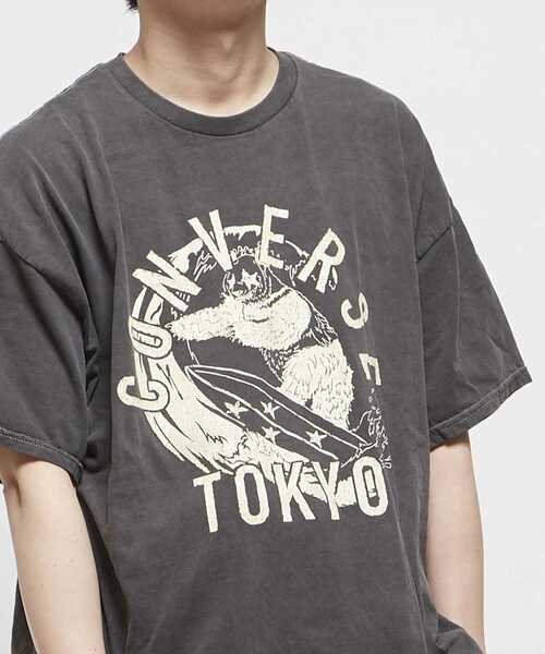 CONVERSE TOKYO tシャツ PANDA GRAPHIC VINTAGE PRINT TEE レディース