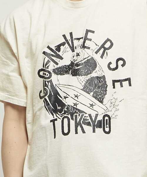 CONVERSE TOKYO tシャツ PANDA GRAPHIC VINTAGE PRINT TEE レディース