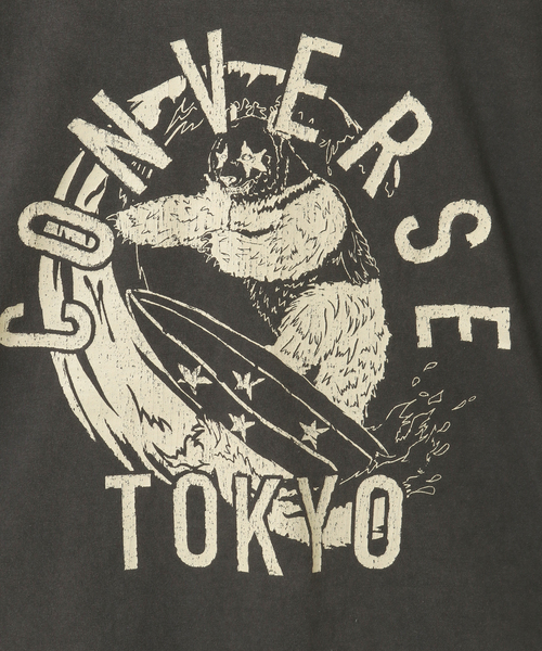 CONVERSE TOKYO tシャツ PANDA GRAPHIC VINTAGE PRINT TEE レディース