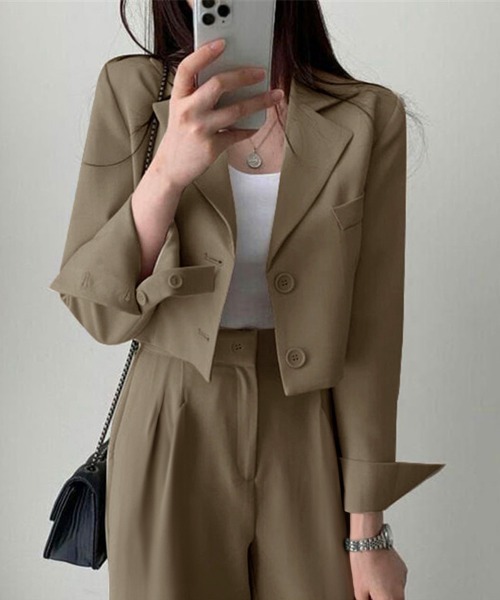 [Miniministore] брючный костюм L Brown женский 