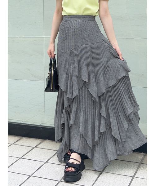 snidel スクエアヘムティアードスカート SNIDEL｜スクエアヘムティアードスカート | Rakuten Fashion