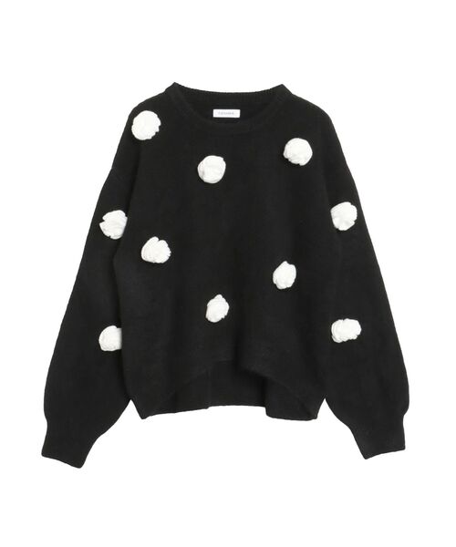 CALNAMUR（カルナムール） ニット セーター バラモチーフニット