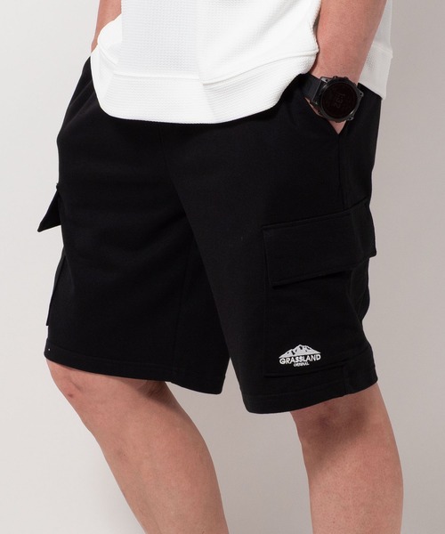 BAYBLO カーゴパンツ (SA) ミニ裏毛 ロゴ カーゴ ハーフパンツ