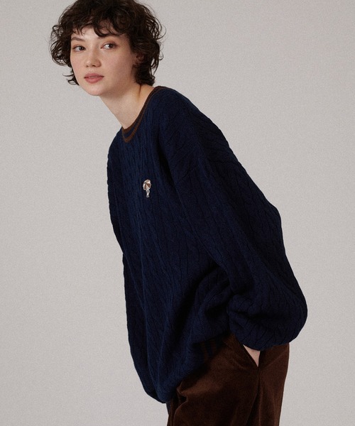 ONCILY（オンシェリー） 長袖ニット MEDIUM ネイビー メンズ