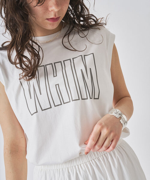 Whim Gazette tシャツ ノースリーブロゴTシャツ レディース