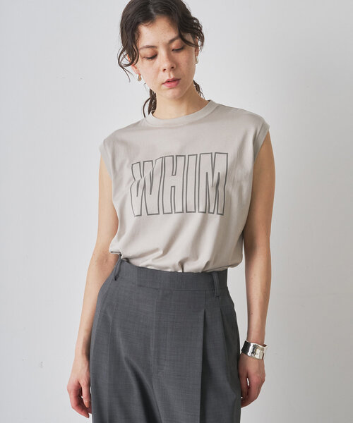 Whim Gazette tシャツ ノースリーブロゴTシャツ レディース