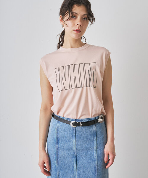 Whim Gazette tシャツ ノースリーブロゴTシャツ レディース
