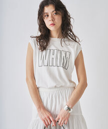 Whim Gazette tシャツ ノースリーブロゴTシャツ レディース
