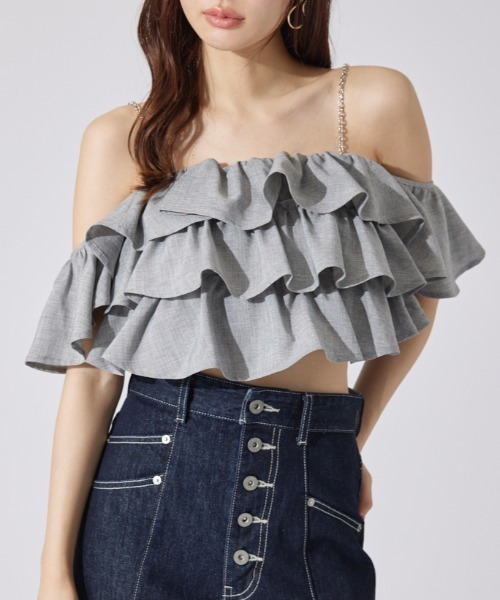 ブラウス シャツ フリルツーウェイオフショルブラウス 夏服 レディース