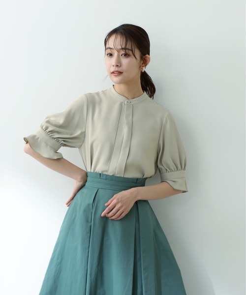 「N.（N. Natural Beauty Basic）」 半袖ブラウス MEDIUM ベージュ レディース