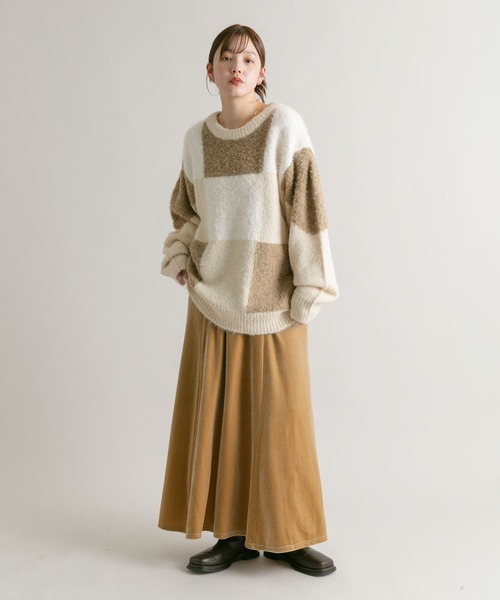 「KBF」 フレアスカート ONE ベージュ レディース_画像2