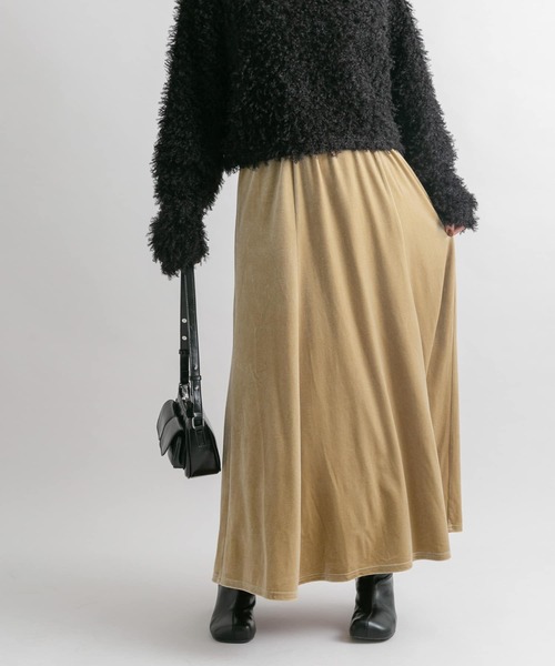 「KBF」 フレアスカート ONE ベージュ レディース_画像4