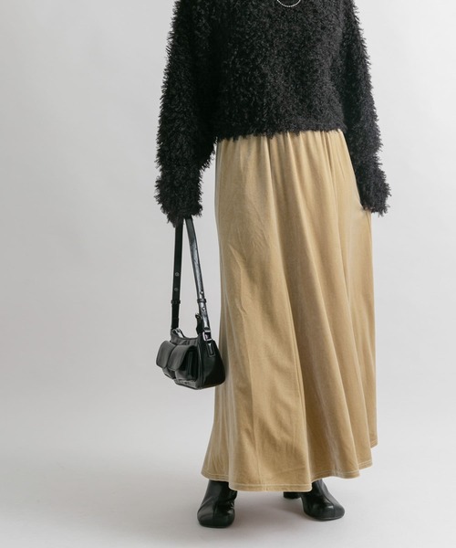「KBF」 フレアスカート ONE ベージュ レディース_画像8