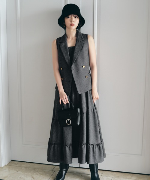 日本未発売*MIUMIU*シームレスキャミソールワンピース グレー グレー（灰色）系 MiuMiu(ミュウミュウ) ワンピース(レディース