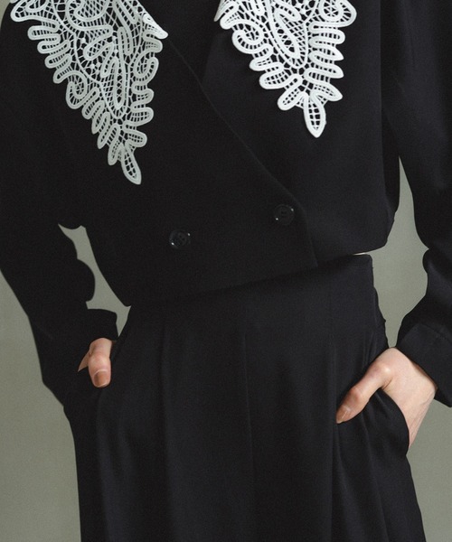 スーツ・フォーマル・ドレス et.UNiVER separated pants combination et.UNiVER パンツドレス Big collar setup : ZOZOTOWN Yahoo!店