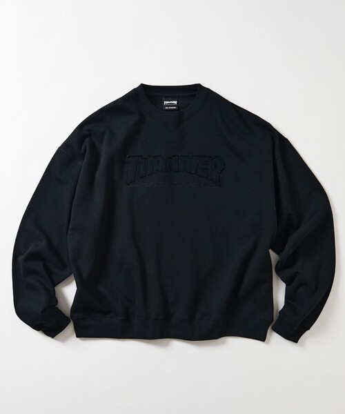 「FREAK'S STORE」 「THRASHER」スウェットカットソー SMALL ブラック メンズ_画像3