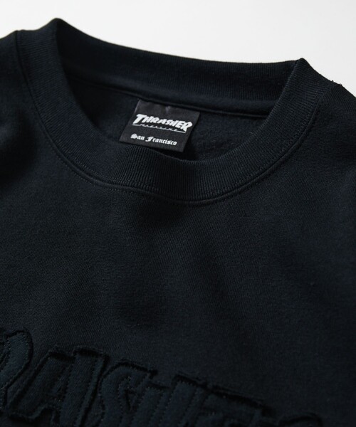 「FREAK'S STORE」 「THRASHER」スウェットカットソー SMALL ブラック メンズ_画像4