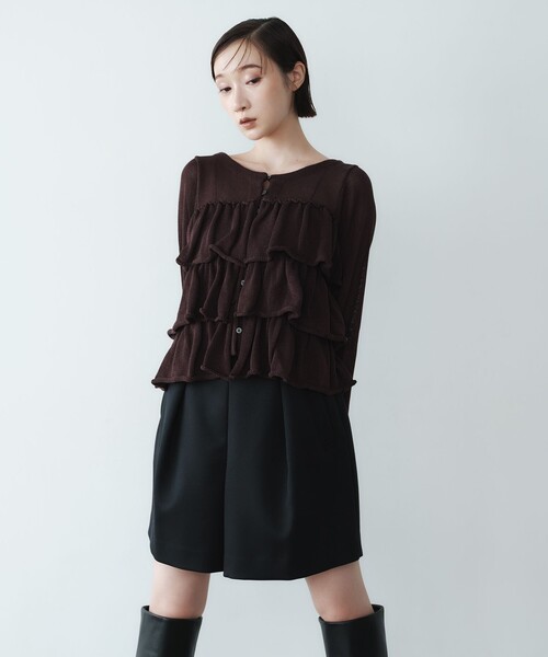 ニット セーター 「EMMEL REFINES」EM HW ティアード フリル 2WAY ニット レディース EMMEL REFINES ニット セーター 「EMMEL REFINES」EM HW