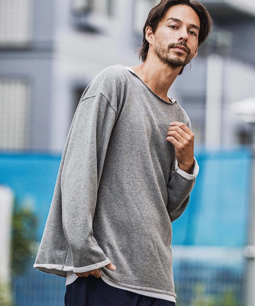 CAMBIO トレーナー スウェット msw1712-ボートネックルーズ