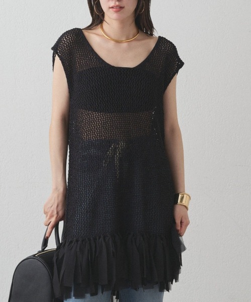 Loungedress ニット セーター フリンジニットベスト レディース Loungedress ニット セーター フリンジニットベスト レディース