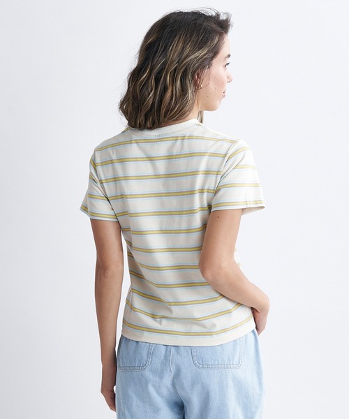 「ROXY」 半袖Tシャツ LARGE ベージュ レディース
