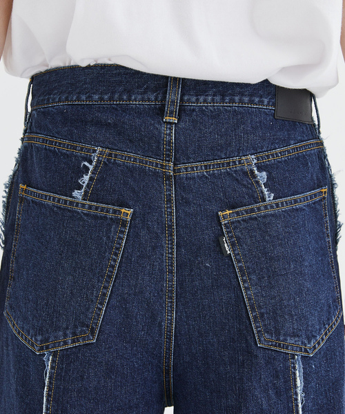 JieDaデニムパンツ サイズ1 JIEDA 裾ファスナー デニムパンツ サイズ1 黒 ジエダ