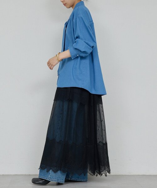 ブラウス シャツ デニムシャツ レディース　GALLARDAGALANTE COLLAGE GALLARDAGALANTE｜シアーデニムシャツ | Rakuten