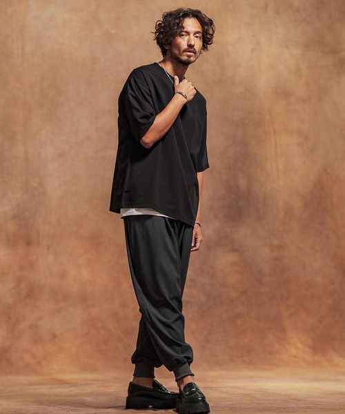 「Jih Nunc」 半袖Tシャツ S ブラック メンズ_画像6