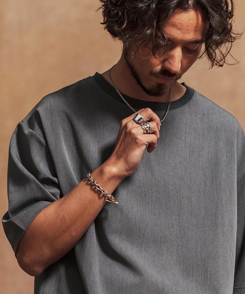 「Jih Nunc」 半袖Tシャツ S ブラック メンズ_画像8